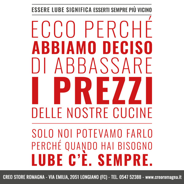 [CREO] Lube abbassa i prezzi